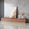 Modern TV Stands, Natural Wood Texture, Media Console with 3 Drawers - 2 of 4