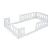 NicBex Twin Size Platform Bed 77.3"L Modern Wooden Bed Frame with Full Length Guardrail and Small Opening for Bedroom, No Box Spring Required - 3 of 4