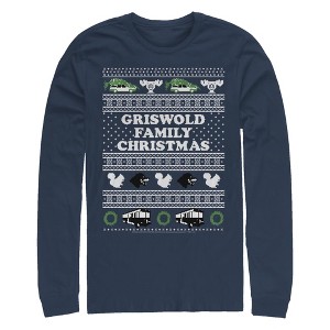 Men's National Lampoon's Christmas Vacation Griswold Family Christmas Ugly Sweater Long Sleeve Shirt - 1 of 4