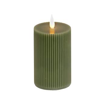 9" HGTV LED Real Motion Flameless Green Candle Warm White Lights - National Tree Company