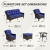 EAGLE PEAK Azure Bay 8 Pieces Wicker Outdoor Patio Furniture Set, Sofa 4 Chairs with Ottomans and Side Table - 2 of 4
