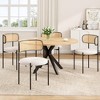 Infurnic Coffee Tables, Modern Dining Table with four sturdy table legs, Round Table for Kitchen or Living Room, Beige, 47.2"*47.2"*29.5" - 2 of 4