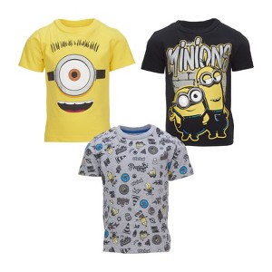 Despicable Me Minions 3 Pack T-Shirts Toddler to Big Kid - 1 of 4