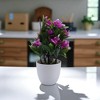 Unique Bargains Artificial Plants Phalaenopsis Orchid Display Plastic 3.74"x3.74"x10.63" 1 Pc - 2 of 4