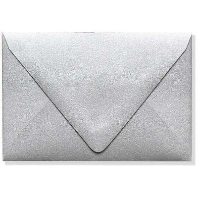 LUX A1 Contour Flap Envelopes 3 5/8 x 5 1/8 50/Box Silver Metallic 1865-06-50