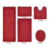 Edge Bath Rug 100% Premium Cotton Ultra-Soft Water Absorbent Tufted Solid Reversible 5 Piece Bathroom Rug Set for Machine Washable Bathmat - 2 of 2