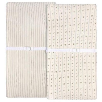 Ely's & Co. Baby Changing Pad Cover - Cradle Sheet 100% Combed Jersey Cotton for Baby Boy 2 Pack