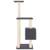 vidaXL Cat Tree Dark grey Engineered wood, plush, sisal 40.9 in Cat Tree - 4 of 4