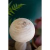 Handcrafted Wood Mushrooms – 11" Tall Set of 3 Natural Figurines by Kalalou - 3 of 4