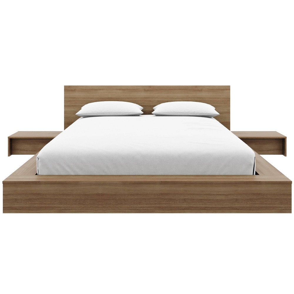 Photos - Bedroom Set Nexera King Kanso 4 Piece  - Brown Oak