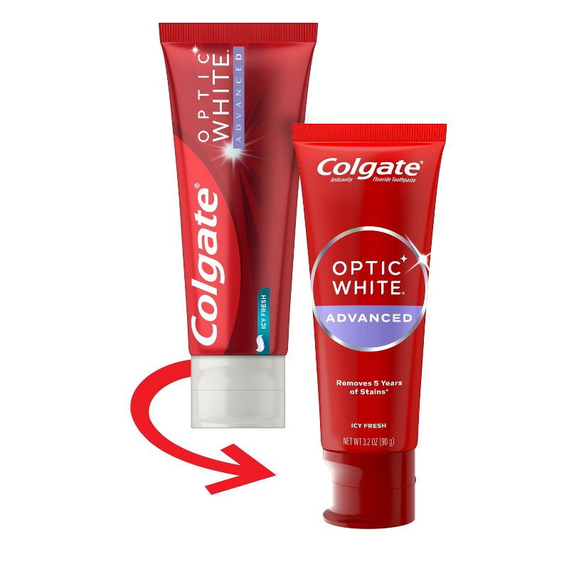 Colgate Optic White Advanced Whitening Toothpaste - Icy Fresh - 3.2oz, 1 of 11