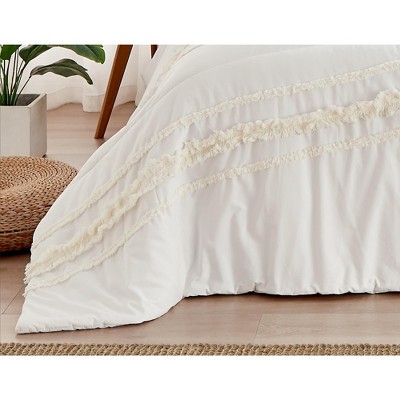 Sweet Jojo Designs Full/Queen Comforter Bedding Set Boho Fringe Ivory 3pc — фото 6