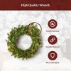 King Of Christmas 24" Pre-Lit Artificial Christmas Wreath with Lights, Battery Operated Cypress Spruce Christmas Wreaths - 3 of 4