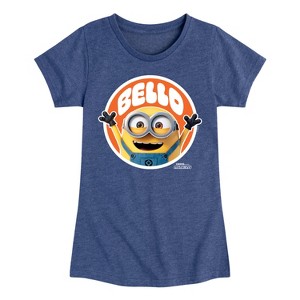 Girls' - Despicable Me Minions - Hello Bello Minion Fitted Short Sleeve Graphic T-Shirt - 1 of 4