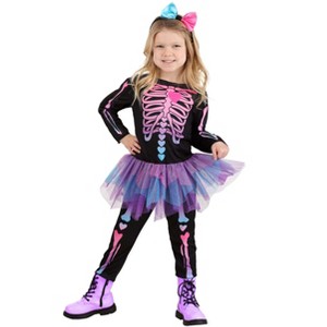 HalloweenCostumes.com Sweet Skeleton Toddler Costume - 1 of 4