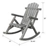 Cesicia Wooden Porch Rocker Chair, Patio Rocking Chair - 3 of 4