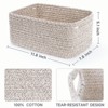 Itopfox 3-Pack Small Storage Baskets for Organizing, Woven Shelf Toy Basket, Rope Baskets for Gifts Empty, Closet Organizer Bins with Handles - 2 of 4