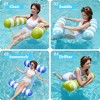 Joyfy 4 Packs Inflatable Pool Floats Hammock, Stripes PVC Water Hammock Float Lounges, 4-in-1 Multi-Purpose Pool Floaties for Adults - 2 of 4