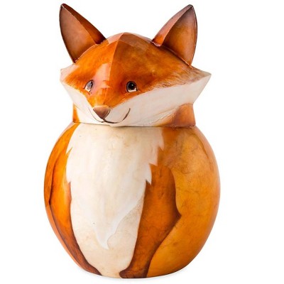 Wind & Weather Handcrafted Metal and Capiz Tabletop Fox Sculpture