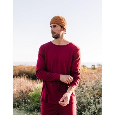 Leveret Men's Boho Solid Color Pajamas  