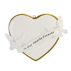 Polarx 3.25 In In Our Hearts Forever Christmas Tree Ornament , Christmas Decor Memorial Keepsake Religious (1PC) - 1 of 4