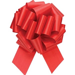 LoonBalloon #5 Perfect Gift Bow 4 inches‚ Hot Red (10-Pack) - 1 of 4
