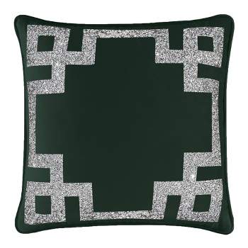 16"x16" Luminous Greek Key Border Square Throw Pillow - Sparkles Home