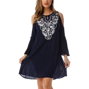 Riviera Sun Cold Shoulder Dress 21825-BLK-1X - 1 of 1