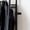 Multifunctional 10-Hook Hall Tree with Shoe Storage Bench, Real Wood and Metal Frame Coat Rack for Entryway, Hallway, Bathroom, 60cm wide, Black - 4 of 4