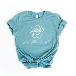 Simply Sage Market Women's See The Good Wildflower Short Sleeve Graphic Tee - 1 of 3