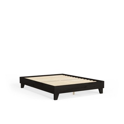 Eluxury Wooden Platform Bed Frame, Full, Black : Target