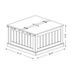 LIVAREEmlen 31.5" Farmhouse Coffee Table, Square Wood Center Table with Hinged Lift Top and Large Hidden Storage Compartmen for Living Room-White - 3 of 4