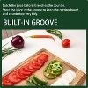 18x12 Acacia Wood Cutting Board, 1'' Th Chopping Board with Deep Juice Groove & Back Handles, Kitchen Butcher Block for Meat, Vegetables and Fruit - 4 of 4