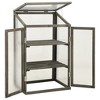 vidaXL Greenhouse 23.6Inchx17.7Inchx39.4Inch Firwood - 2 of 4