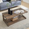 NicBex Modern Unique-Shaped Coffee Table with Storage,Solid Wood Side Table,Center Table for Livng Room,Kitchen - 2 of 4