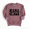 Simply Sage Market Women's Graphic Sweatshirt Mama Claus Wavy - 3 of 4