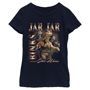 Girls Star Wars Jar Jar Binks Collage T Shirt - 1 of 4