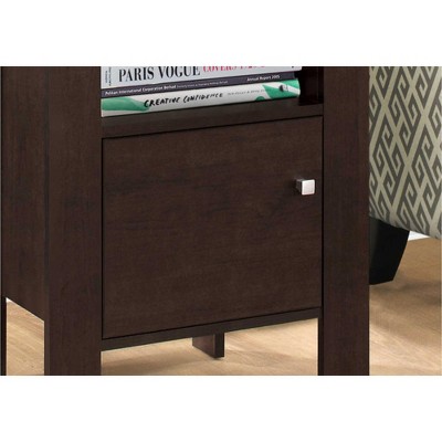 Espresso Contemporary Rectangular Accent Table with Storage