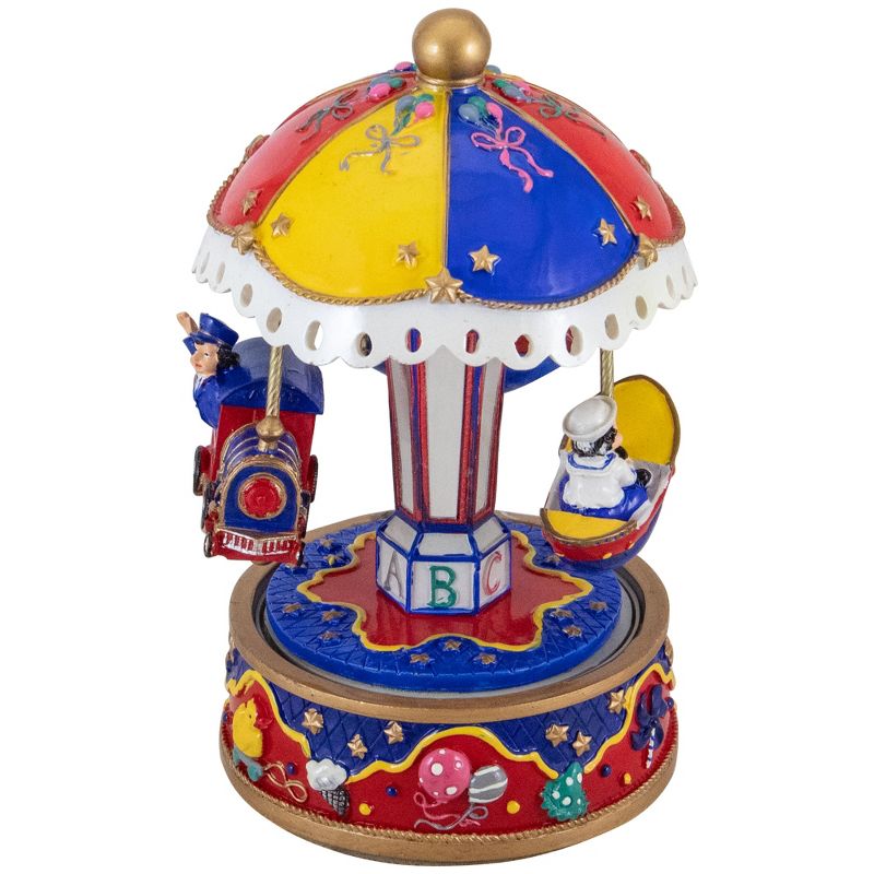 Northlight Children's Boat, Plane and Train Animated Musical Carousel - 7.5", 6 of 7