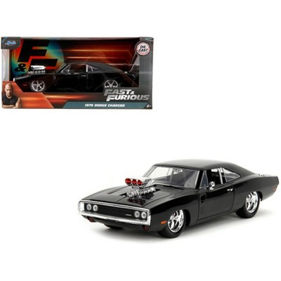 1970 Dodge Charger Black with Race Interior "Fast & Furious" Movie 1/24 Diecast Model Car by Jada