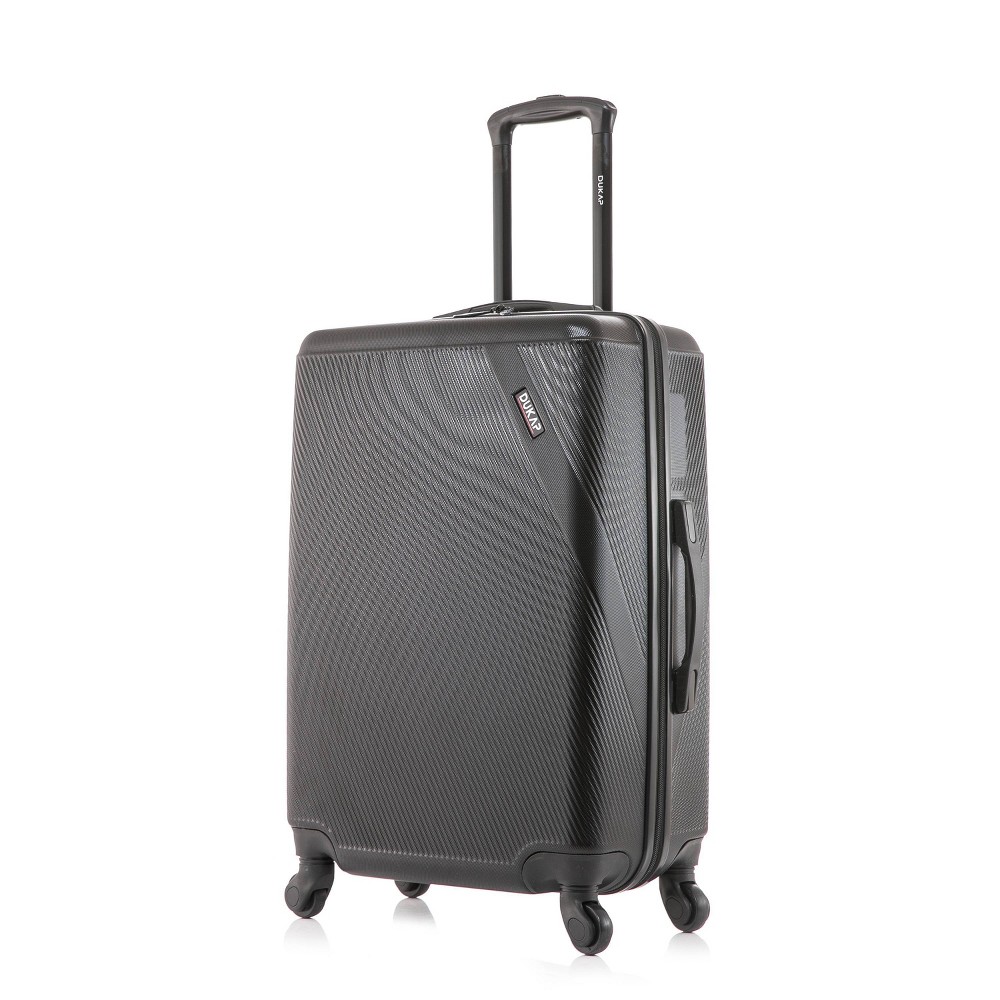Photos - Luggage Dukap Discovery Lightweight Hardside Large Checked Spinner Suitcase - Blac 