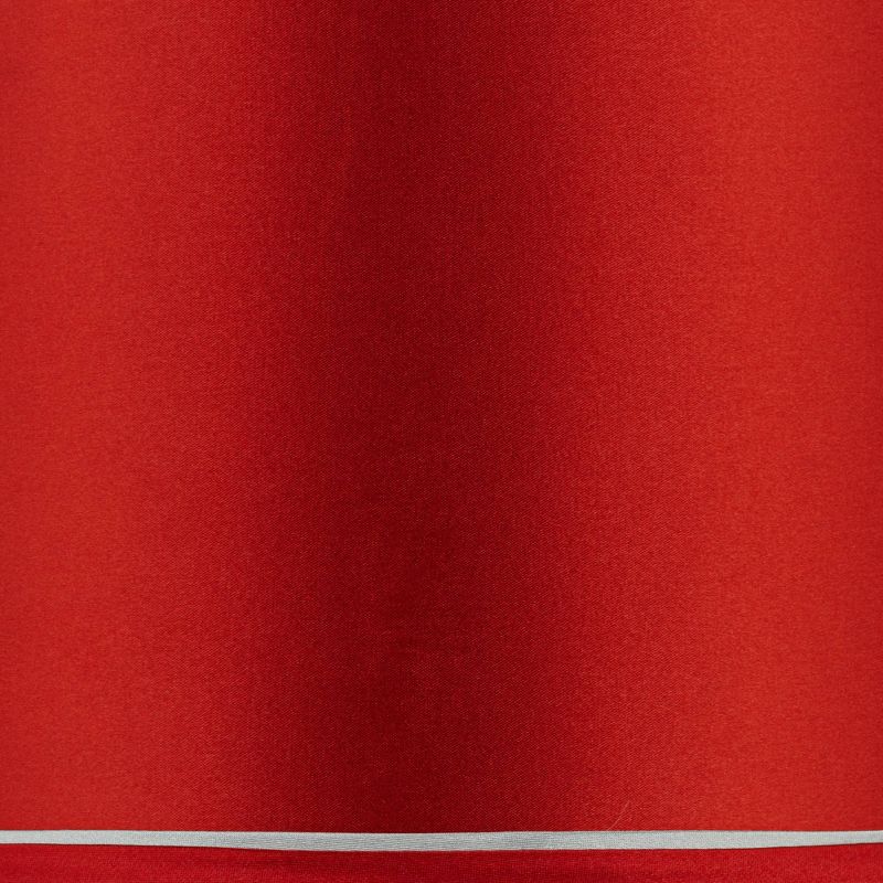 Springcrest Sydnee Satin Red Medium Drum Lamp Shade 14" Top x 16" Bottom x 11" Slant x 11" High (Spider) Replacement with Harp and Finial, 3 of 9