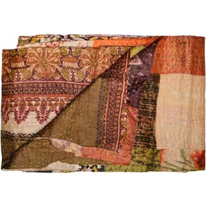 Taj Hotel Kantha Silk Blend Throw | 50"x70" | B - 1 of 4