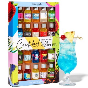 Thoughtfully Cocktails, Mix and Match Mini Sampler Cocktail Mixer Set, Vegan and Vegetarian, Tropical and Classic, Set of 20 (Contains NO Alcohol) - 1 of 4