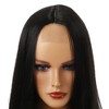Unique Bargains Women's Long Straight Hair Lace Front Wigs with Wig Cap 26" 1PC - 4 of 4