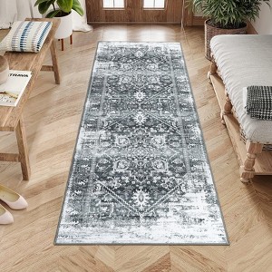 Living Room Rug Machine Washable Rug Oriental Neutral Rug Stain Resistant Non-Shed Carpet Vintage Rugs - 1 of 4
