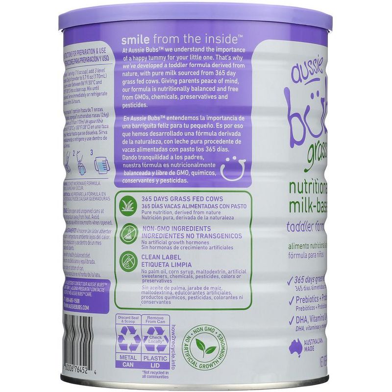 Aussie Bubs Grass Fed Nutritional Milk-Based Toddler Formula - 28.2 oz, 4 of 7