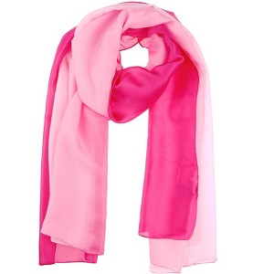 INSPIRE CHIC Women's Gradient Color Satin Colorful Lightweight Soft Scarves 1Pc - 1 of 4