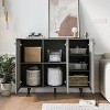 TIRAMISUBEST Storage Cabinet with Three Doors - Gray Mobile File Cabinet - 3 of 4