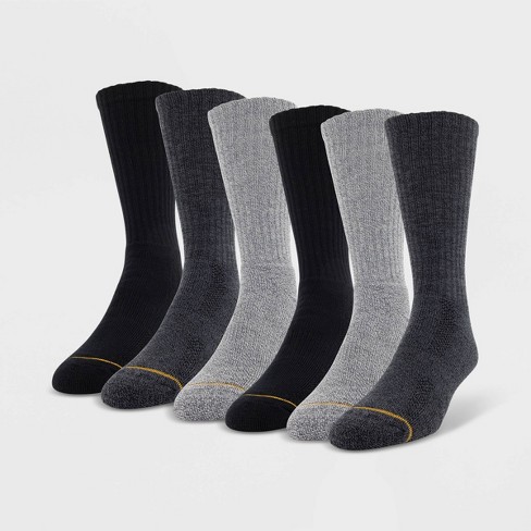 Signature Gold By Goldtoe Men's Repreve Modern Essential Crew Socks 6pk -  Gray 6-12.5 : Target